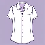 lilac collared button-up blouse image